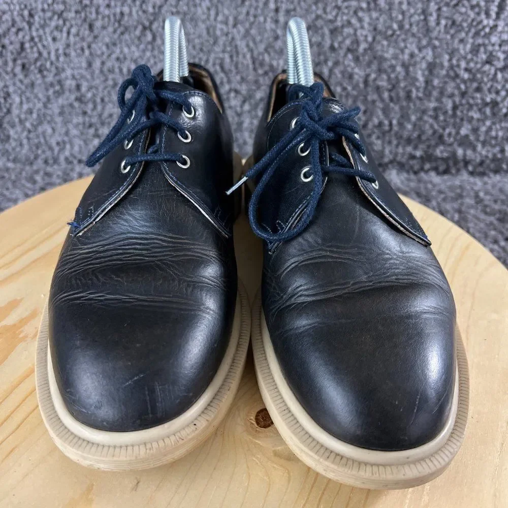 Dr Martens Derby Shoe Mens 6 UK 7 Black Leather Casual Lace Up Made in England